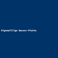 Eigenwillige Wasser-Platte