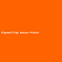 Eigenwillige Wasser-Platte