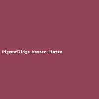 Eigenwillige Wasser-Platte